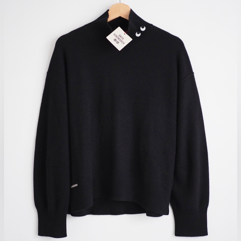 Anya Hindmarch cashmere long sleeve pullover Uniqlo sweater NEW
